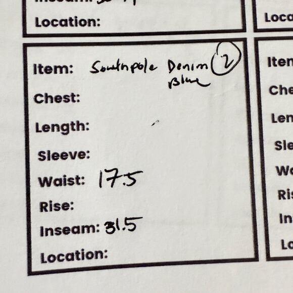 Southpole 8180 Straight Leg Denim Jean Pants Skater Hip Hop Y2K Blue Mens 34 EUC - Picture 3 of 9